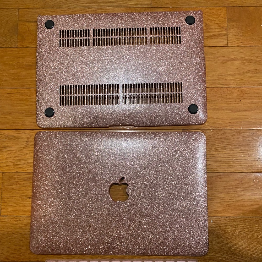13” pink sparkle laptop case